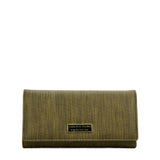 VKP1609 GREEN - Long Streamlined Wallet With Buckle Design