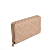 VKP1617 APRICOT - Long corrugated Wallet For Women