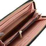 VKP1617 BLACK - Long corrugated Wallet For Women