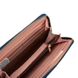 VKP1617 BLUE - Long corrugated Wallet For Women