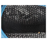 ZW141006A BLUE - Large Capacity Handbag With Watercolor And Buckle Flap Design