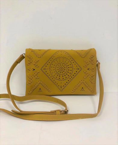 ZY0034 Yellow crossbody bag with hollow design