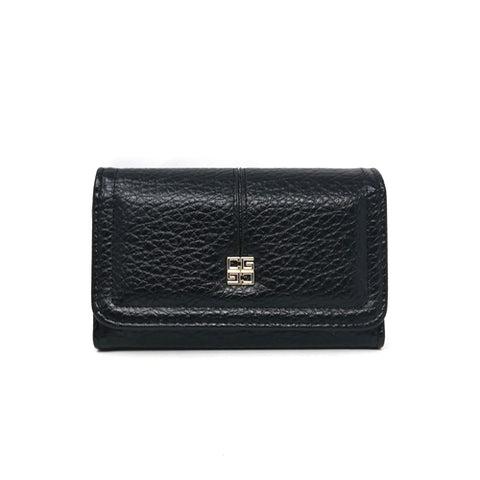 VKP1474 Black - New Elephant Print Solid Color Long Wallet