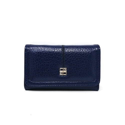VKP1474 Blue - New Elephant Print Solid Color Long Wallet