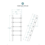 Williston Farmhouse Industrial Leaning Ladder