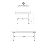Corvallis Industrial Coffee Table Pipe Legs