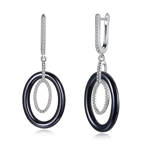 SH-CE041 Fashion Silver Dangle Earrings
