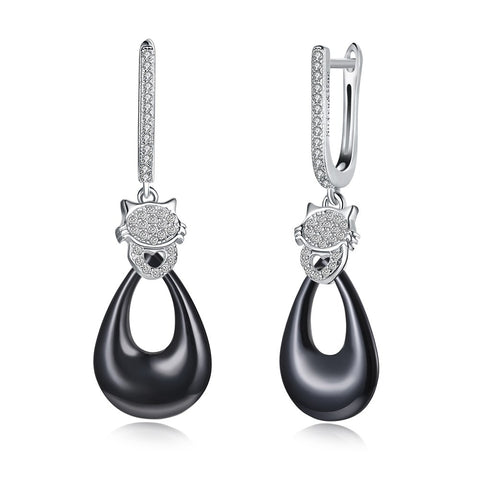 SH-CE040 Fashion Silver Dangle Earrings