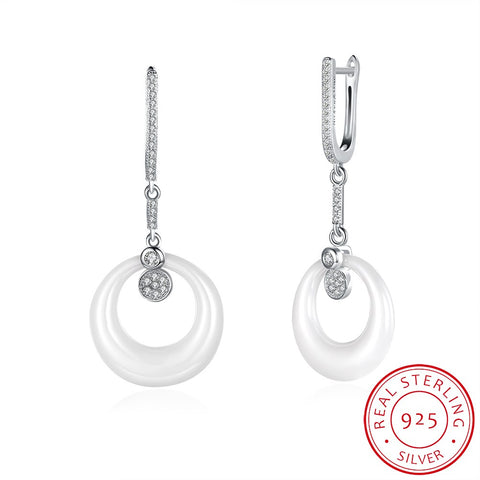 SH-CE008-WH Fashion Dangle Earrings