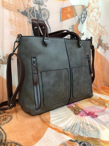 ZY0063 Grey Vintage handbag