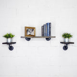 Cape Coral Farmhouse Industrial Set 18" & 8" Wide 3-Piece Multi-Purpose Wall Shelf