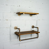 Austin Farmhouse Industrial 24" & 27" Wide 2-Piece Multi-Purpose Wall Shelf Rack