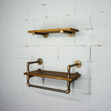 Austin Farmhouse Industrial 24" & 27" Wide 2-Piece Multi-Purpose Wall Shelf Rack