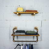 Austin Farmhouse Industrial 24" & 27" Wide 2-Piece Multi-Purpose Wall Shelf Rack