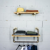 Austin Farmhouse Industrial 24" & 27" Wide 2-Piece Multi-Purpose Wall Shelf Rack