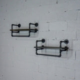 Denver 2-Piece 33-Inch Industrial Farmhouse Wall Shelf Rack Bundle