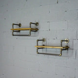 Denver 2-Piece 33-Inch Industrial Farmhouse Wall Shelf Rack Bundle