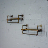 Denver 2-Piece 33-Inch Industrial Farmhouse Wall Shelf Rack Bundle