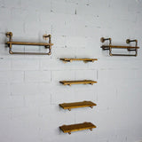 Sarasota Farmhouse Industrial 30" & 33" Wide 6-Piece Rack Wall Shelf Bundle