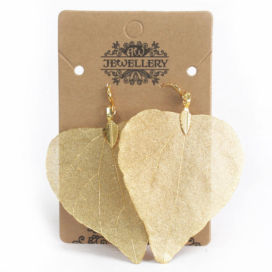 Earrings - Heart Leaf - Gold