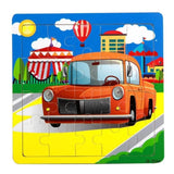 New Happy Cartoon Traffic Tools Wooden Puzzle Toys For Children Kids Intelligence Educational Toy Toys Wood Puzzles