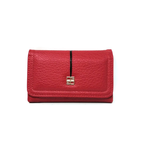 VKP1474 Red - New Elephant Print Solid Color Long Wallet
