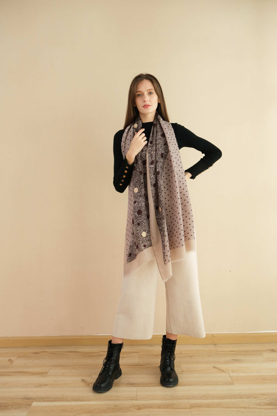 SF1348-KHA - Lady Winter Large Shawl Wraps