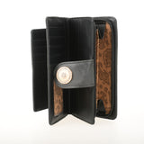 VKP1345-1 Black  -  Multilayer Purse with Hollow Detail