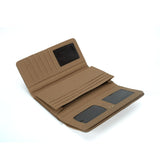 VKP1412 Khaki - Fashion Women Simple Solid Wallet