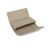 VKP1420 Beige  -  Fashion Wave Point Rivet Wallet