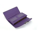 VKP1425 Purple  -Elegant Women Metal Button Wallet