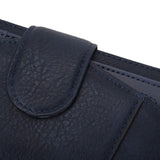 VKP1439 Blue - Women Patchwork Hasp Solid Long Wallet