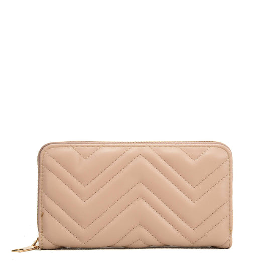 VKP1617 APRICOT - Long corrugated Wallet For Women