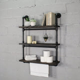 Juneau Industrial Chic  30” Wide  3-Tier Wall Mounted Etagere Bookcase