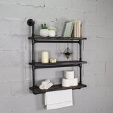Juneau Industrial Chic  30” Wide  3-Tier Wall Mounted Etagere Bookcase