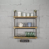 Juneau Industrial Chic  30” Wide  3-Tier Wall Mounted Etagere Bookcase