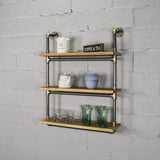 Juneau Industrial Chic  30” Wide  3-Tier Wall Mounted Etagere Bookcase
