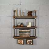 Juneau Industrial Chic  30” Wide  3-Tier Wall Mounted Etagere Bookcase