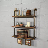 Juneau Industrial Chic  30” Wide  3-Tier Wall Mounted Etagere Bookcase