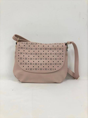ZY0044 Light pink Women crossbody bag with hollow design